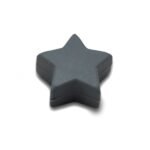 Силіконова бусинка, бусина для прорізувача зубів &ndash; Міні зірочка Сіра темна
