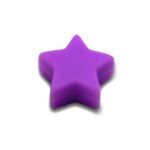 Силіконова бусинка, бусина для прорізувача зубів &ndash; Міні зірочка Фіолетова