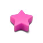 Силіконова бусинка, бусина для прорізувача зубів &ndash; Міні зірочка Рожева