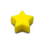 Силіконова бусинка, бусина для прорізувача зубів &ndash; Міні зірочка Жовта