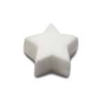Силіконова бусинка, бусина для прорізувача зубів &ndash; Міні зірочка Біла