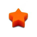 Силіконова бусинка, бусина для прорізувача зубів &ndash; Міні зірочка Помаранчева