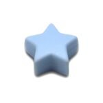 Силіконова бусинка, бусина для прорізувача зубів &ndash; Міні зірочка Бебі блю