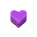 Силіконова бусинка, бусина для прорізувача зубів &ndash; Міні сердечко Фіолетове