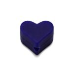 Силіконова бусинка, бусина для прорізувача зубів &ndash; Міні сердечко Темно синє