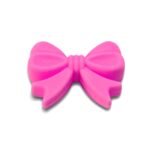 Силиконовая бусинка, бусина для прорезывателя зубов &ndash; Бантик Розовый