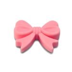 Силиконовая бусинка, бусина для прорезывателя зубов &ndash; Бантик Розовый кварц