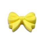 Силиконовая бусинка, бусина для прорезывателя зубов &ndash; Бантик Кремовый