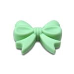 Силиконовая бусинка, бусина для прорезывателя зубов &ndash; Бантик Мятный