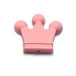 Силіконова бусинка, бусина для прорізувача зубів &ndash; Корона Рожевий кварц