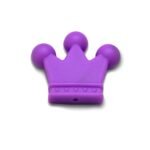 Силіконова бусинка, бусина для прорізувача зубів &ndash; Корона Фіолетова