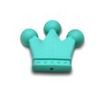 Силіконова бусинка, бусина для прорізувача зубів &ndash; Корона Бірюзова