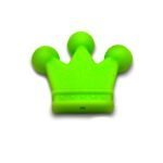 Силіконова бусинка, бусина для прорізувача зубів &ndash; Корона Зелена