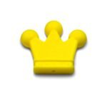 Силіконова бусинка, бусина для прорізувача зубів &ndash; Корона Жовта