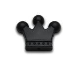 Силіконова бусинка, бусина для прорізувача зубів &ndash; Корона Чорна