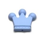 Силіконова бусинка, бусина для прорізувача зубів &ndash; Корона Бебі блю