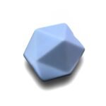 Силіконова бусинка, бусина для прорізувача зубів &ndash; Ікосаедр Бебі блю