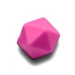Силиконовая бусинка, бусина для прорезывателя зубов &ndash; Икосаэдр Розовый