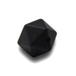 Силіконова бусинка, бусина для прорізувача зубів &ndash; Ікосаедр Чорний