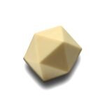Силіконова бусинка, бусина для прорізувача зубів &ndash; Ікосаедр Бежевий
