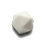 Силіконова бусинка, бусина для прорізувача зубів &ndash; Ікосаедр Білий