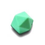 Силіконова бусинка, бусина для прорізувача зубів &ndash; Ікосаедр М&rsquo;ятний