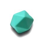 Силіконова бусинка, бусина для прорізувача зубів &ndash; Ікосаедр Бірюзовий