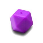 Силіконова бусинка, бусина для прорізувача зубів &ndash; Гексагон Фіолетовий