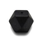 Силіконова бусинка, бусина для прорізувача зубів &ndash; Гексагон Чорний