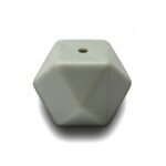 Силіконова бусинка, бусина для прорізувача зубів &ndash; Гексагон Сірий світлий