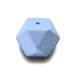 Силіконова бусинка, бусина для прорізувача зубів &ndash; Гексагон Бебі блю