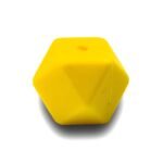 Силіконова бусинка, бусина для прорізувача зубів &ndash; Гексагон Жовтий