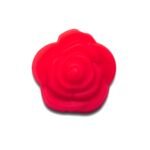 Силіконова бусинка, бусина для прорізувача зубів &ndash; Розочка мал. Червона