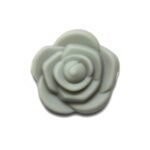 Силіконова бусинка, бусина для прорізувача зубів &ndash; Розочка мал. Сіра світла