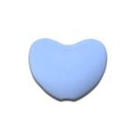 Силіконова бусинка, бусина для прорізувача зубів &ndash; Серце Бебі блю