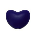 Силіконова бусинка, бусина для прорізувача зубів &ndash; Серце Темно синє