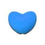 Силіконова бусинка, бусина для прорізувача зубів &ndash; Серце Блакитне