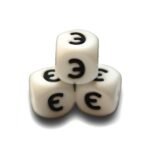 Силіконова буква, літера намистина &ldquo;Э&rdquo;,&rdquo;Є&rdquo;