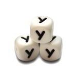 Силіконова буква, літера намистина &ldquo;У&rdquo;