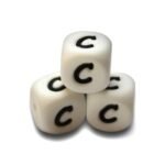 Силіконова буква, літера намистина &ldquo;С&rdquo;