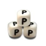 Силіконова буква, літера намистина &ldquo;Р&rdquo;