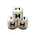 Силіконова буква, літера намистина &ldquo;Н&rdquo;