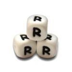 Силіконова буква, літера намистина &ldquo;R&rdquo;