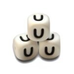 Силіконова буква, літера намистина &ldquo;U&rdquo;