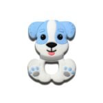 Силіконовий гризунець, прорізувач для зубів &ndash; Собачка Бебі блю