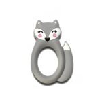 Силіконовий гризунець, прорізувач для зубів &ndash; Лисичка кільце Сіра світла
