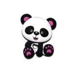 Силіконовий гризунець, прорізувач для зубів &ndash; Панда Рожева