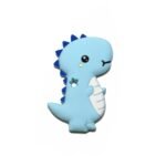 Силіконовий гризунець, прорізувач для зубів &ndash; Динозавр Блакитний пастельний