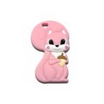 Силіконовий гризунець, прорізувач для зубів &ndash; Білочка Рожевий кварц