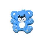Силіконова бусинка, бусина для прорізувача зубів &ndash; Міні ведмедик Блакитний
